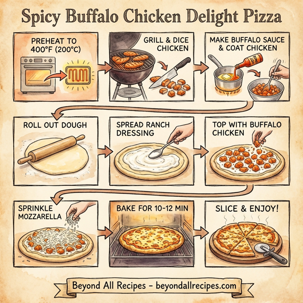 Spicy Buffalo Chicken Delight Pizza instructions