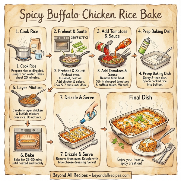 Spicy Buffalo Chicken Rice Bake instructions
