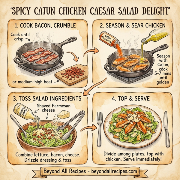Spicy Cajun Chicken Caesar Salad Delight instructions