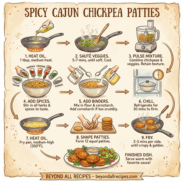 Spicy Cajun Chickpea Patties instructions