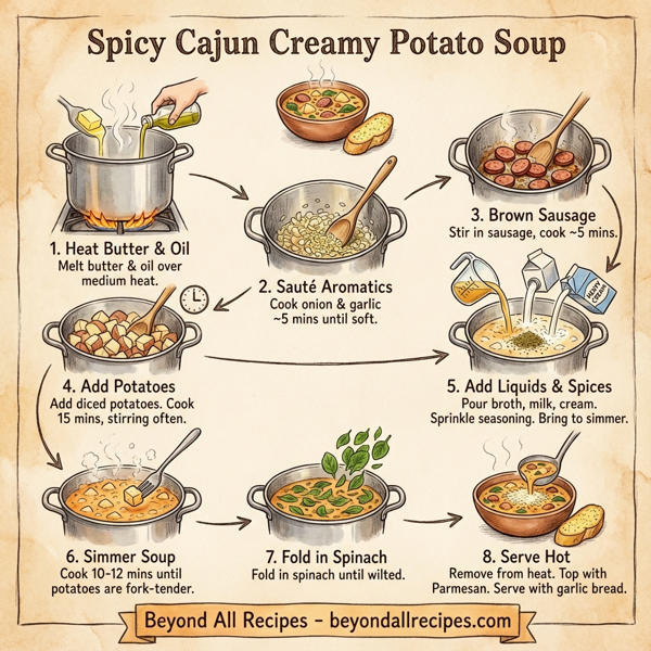 Spicy Cajun Creamy Potato Soup instructions