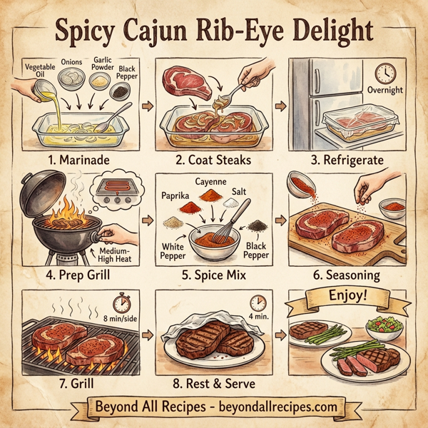 Spicy Cajun Rib-Eye Delight instructions