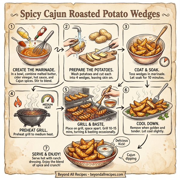 Spicy Cajun Roasted Potato Wedges instructions