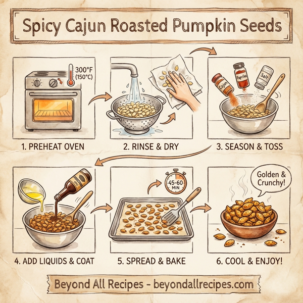 Spicy Cajun Roasted Pumpkin Seeds instructions