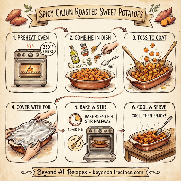 Spicy Cajun Roasted Sweet Potatoes instructions