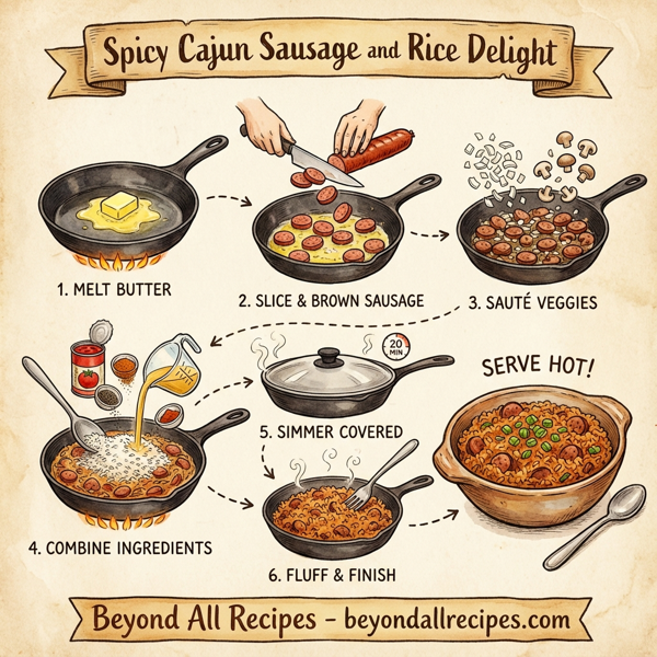 Spicy Cajun Sausage and Rice Delight instructions