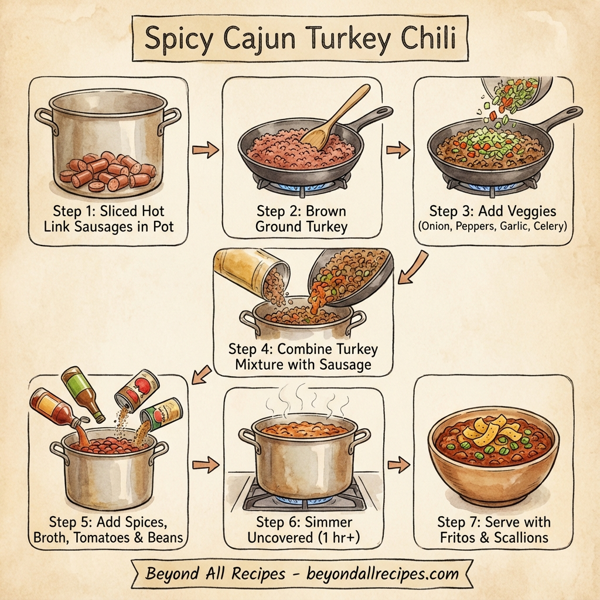 Spicy Cajun Turkey Chili instructions