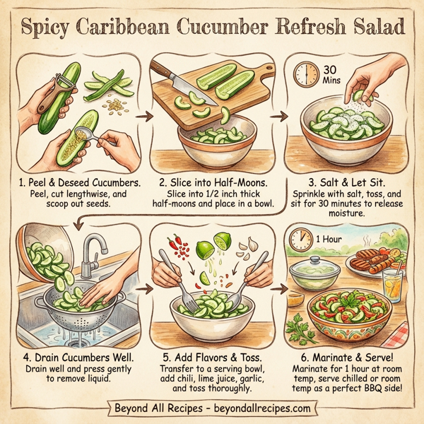 Spicy Caribbean Cucumber Refresh Salad instructions