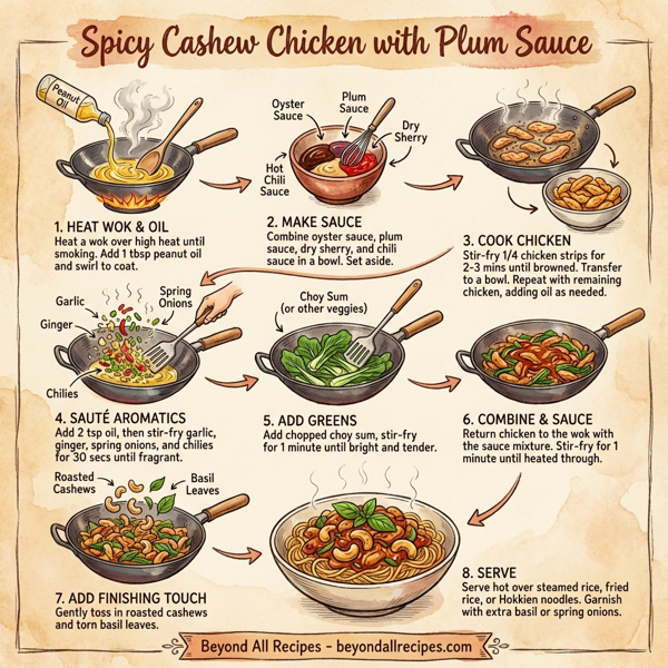 Spicy Cashew Chicken with Plum Sauce instructions