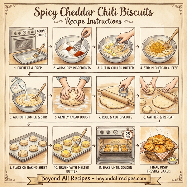 Spicy Cheddar Chili Biscuits instructions