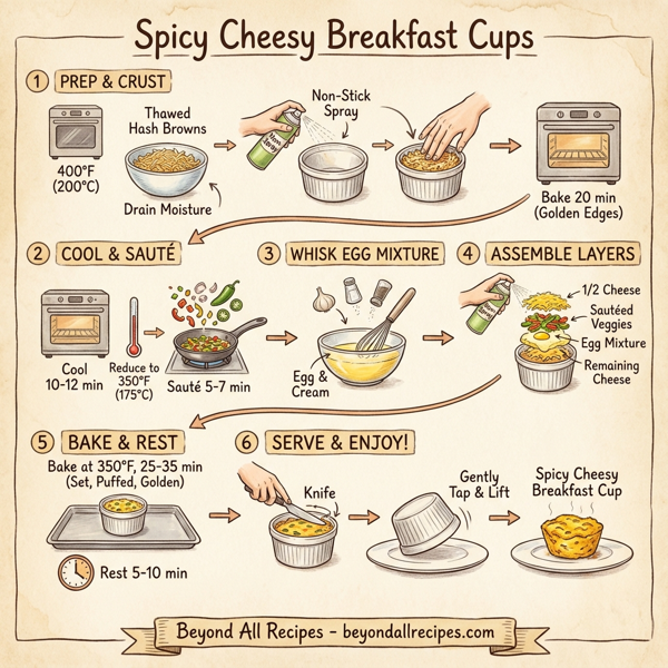 Spicy Cheesy Breakfast Cups instructions