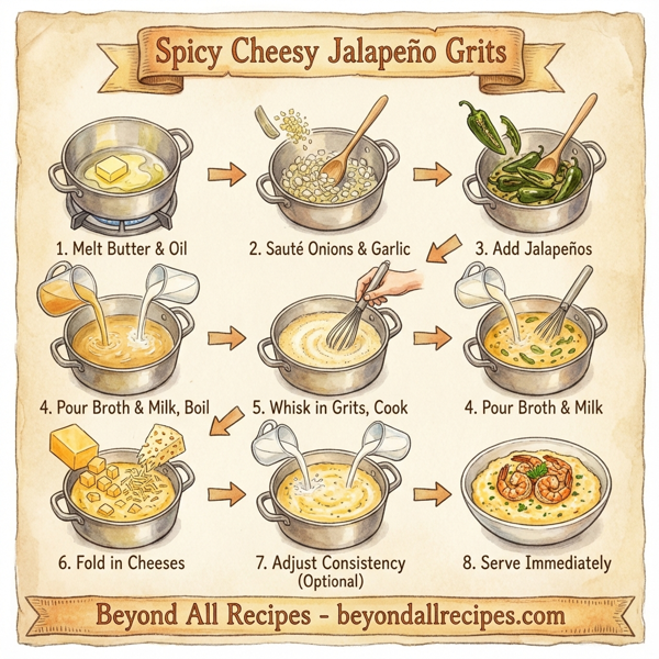 Spicy Cheesy Jalapeño Grits instructions