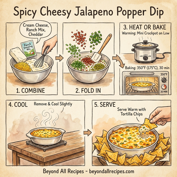 Spicy Cheesy Jalapeno Popper Dip instructions