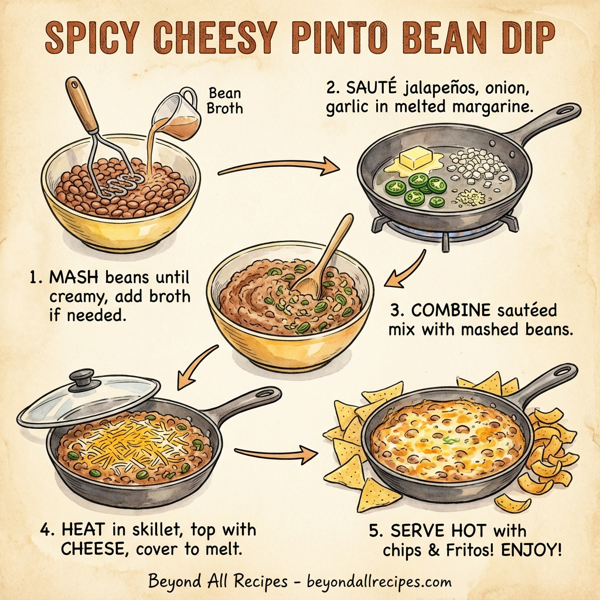 Spicy Cheesy Pinto Bean Dip instructions