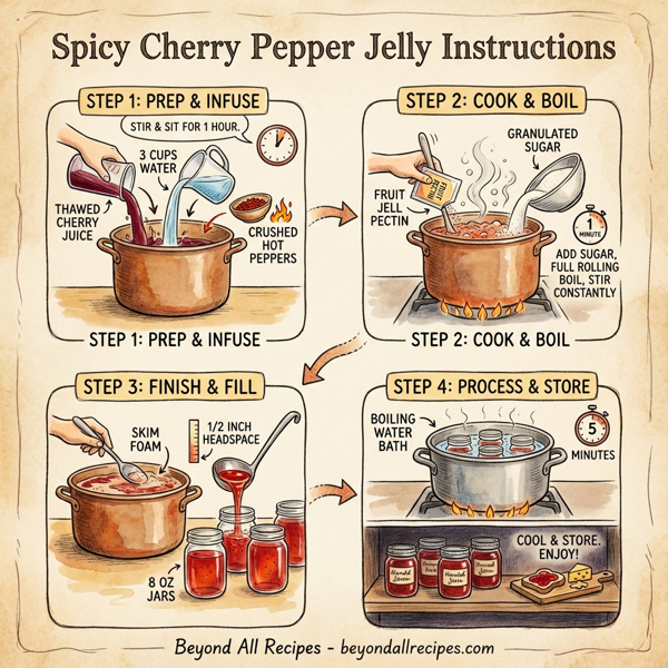 Spicy Cherry Pepper Jelly instructions