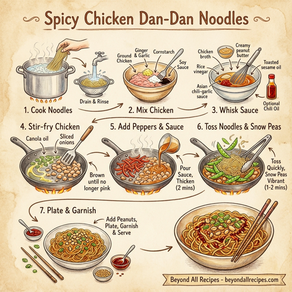 Spicy Chicken Dan-Dan Noodles instructions