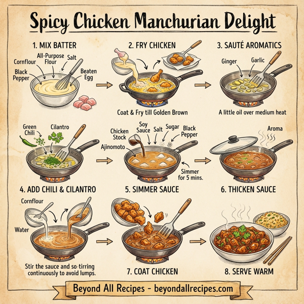 Spicy Chicken Manchurian Delight instructions