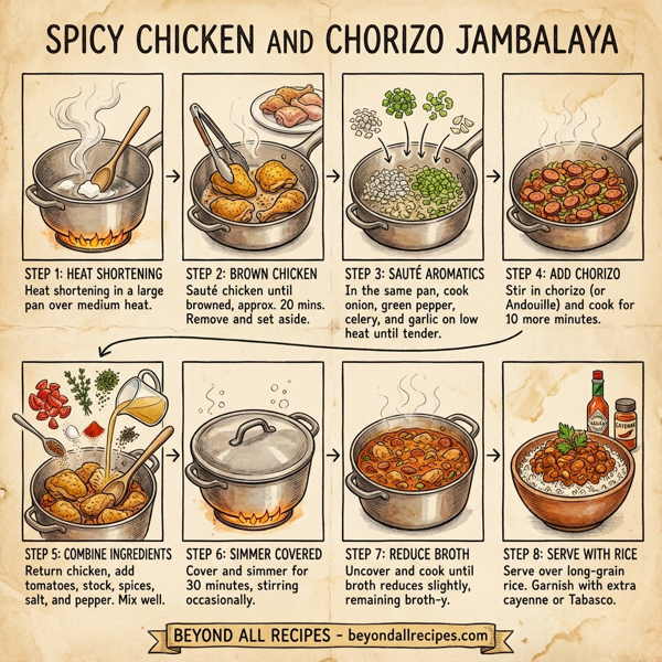 Spicy Chicken and Chorizo Jambalaya instructions