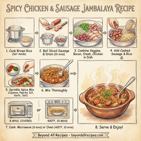 Spicy Chicken and Sausage Jambalaya instructions