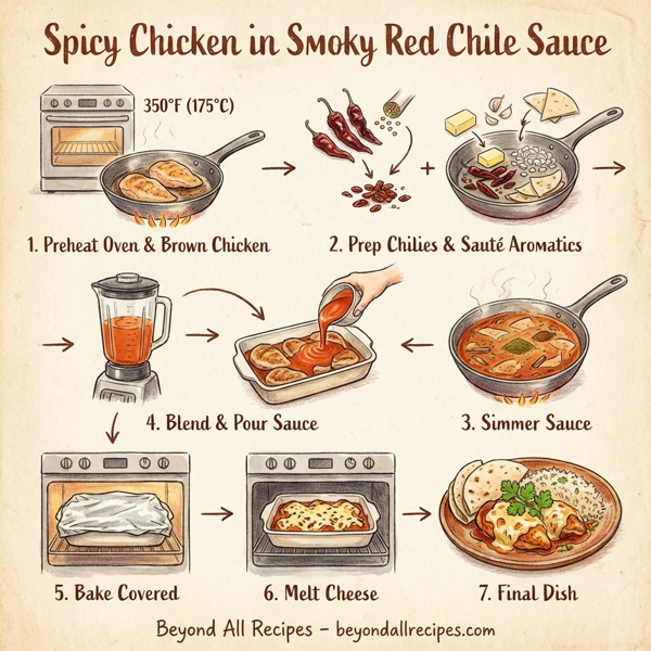 Spicy Chicken in Smoky Red Chile Sauce instructions