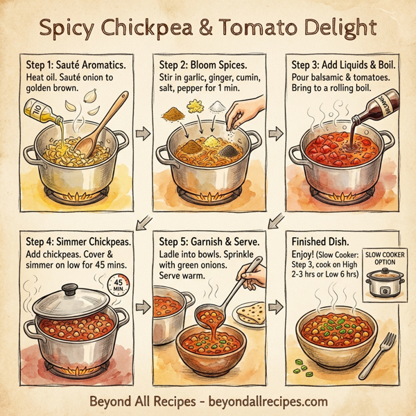 Spicy Chickpea & Tomato Delight instructions