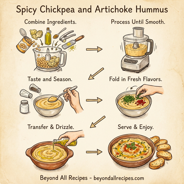 Spicy Chickpea and Artichoke Hummus instructions