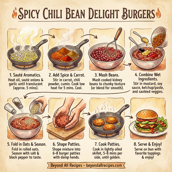 Spicy Chili Bean Delight Burgers instructions