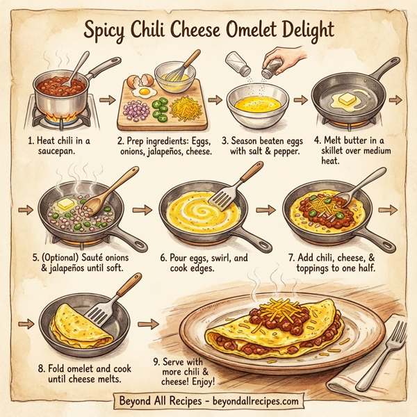 Spicy Chili Cheese Omelet Delight instructions