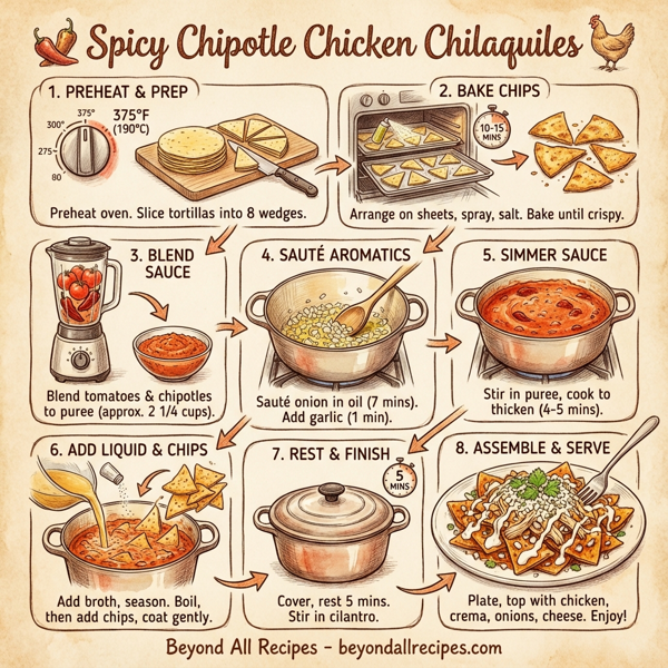 Spicy Chipotle Chicken Chilaquiles instructions