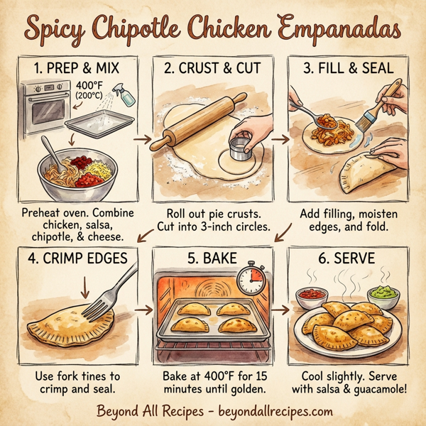 Spicy Chipotle Chicken Empanadas instructions