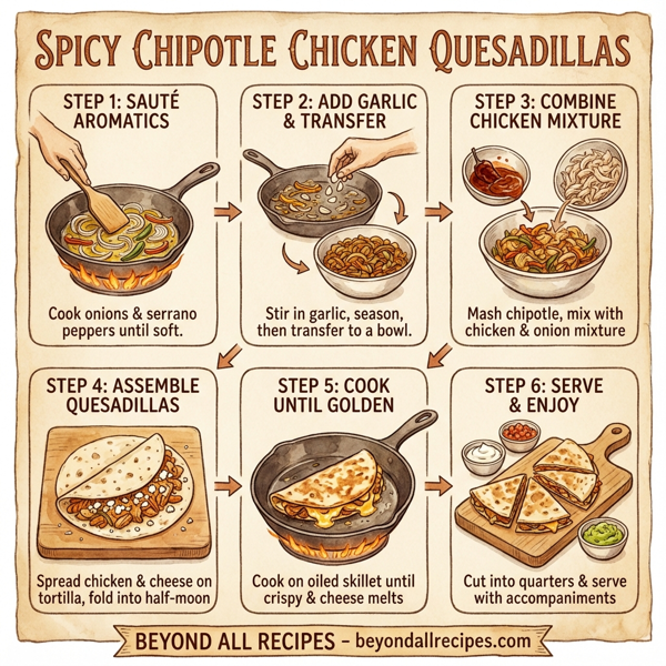Spicy Chipotle Chicken Quesadillas instructions