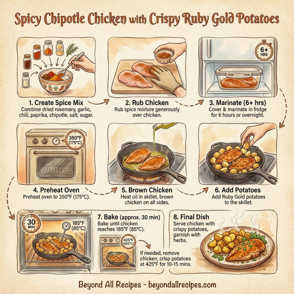 Spicy Chipotle Chicken with Crispy Ruby Gold Potatoes instructions