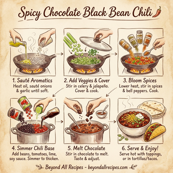 Spicy Chocolate Black Bean Chili instructions