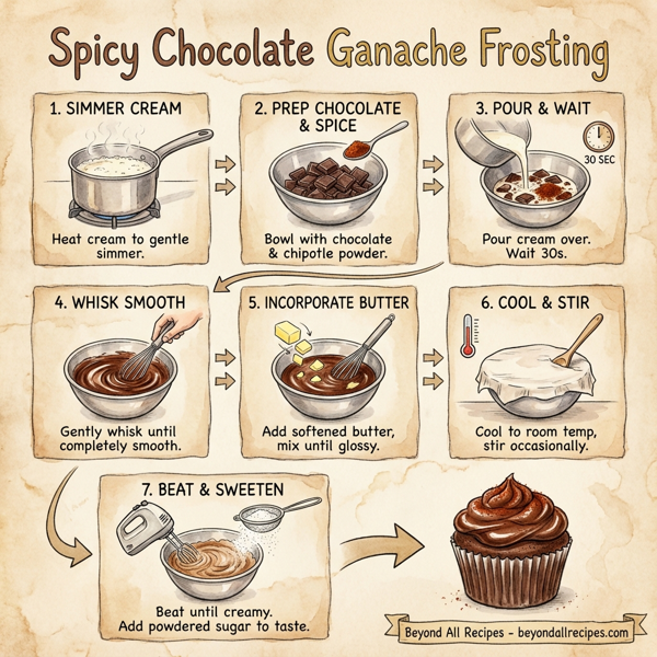 Spicy Chocolate Ganache Frosting instructions