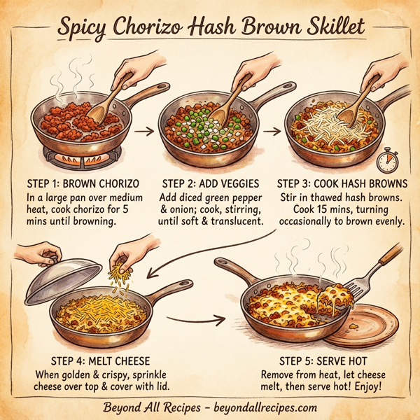 Spicy Chorizo Hash Brown Skillet instructions
