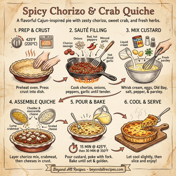 Spicy Chorizo & Crab Quiche instructions