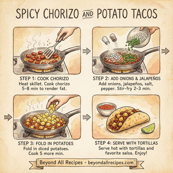 Spicy Chorizo and Potato Tacos instructions