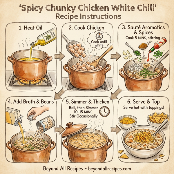 Spicy Chunky Chicken White Chili instructions