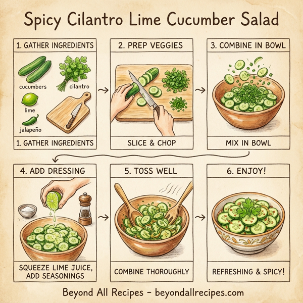 Spicy Cilantro Lime Cucumber Salad instructions