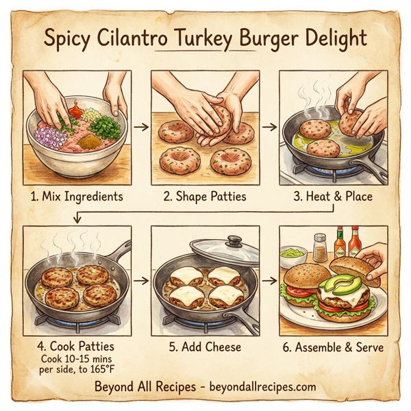 Spicy Cilantro Turkey Burger Delight instructions