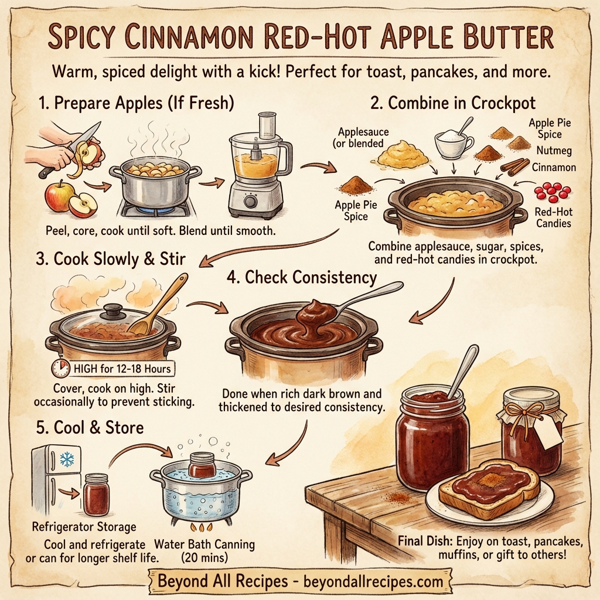Spicy Cinnamon Red-Hot Apple Butter instructions