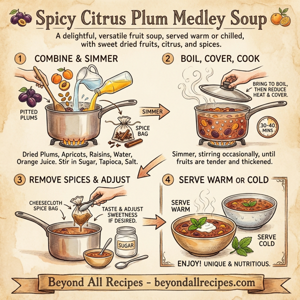 Spicy Citrus Plum Medley Soup instructions