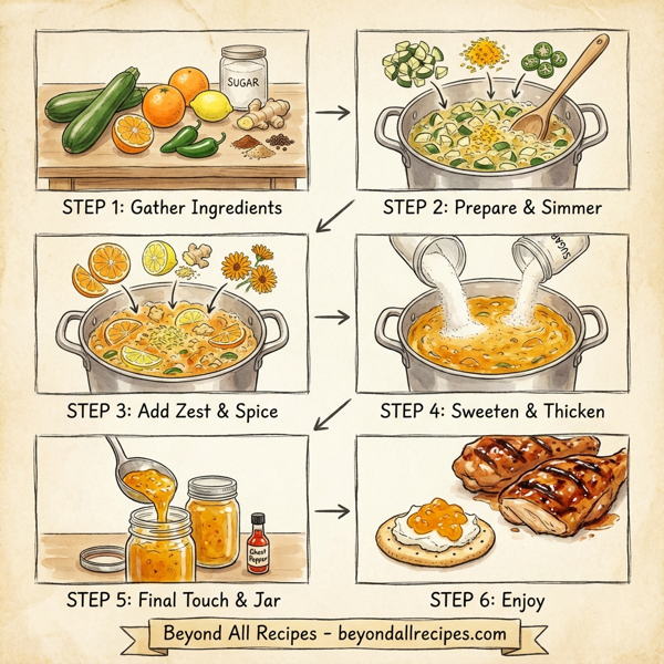 Spicy Citrus Zucchini Jalapeño Jam instructions