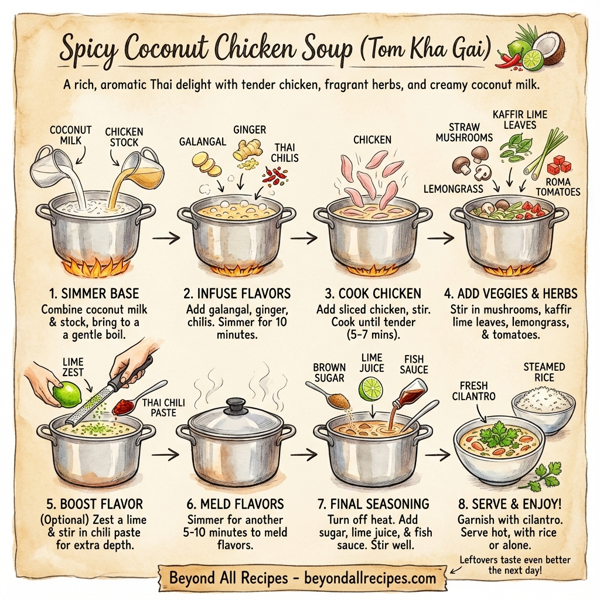 Spicy Coconut Chicken Soup (Tom Kha Gai) instructions