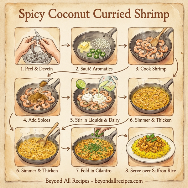 Spicy Coconut Curried Shrimp instructions