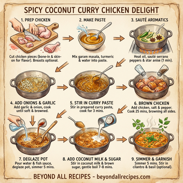 Spicy Coconut Curry Chicken Delight instructions