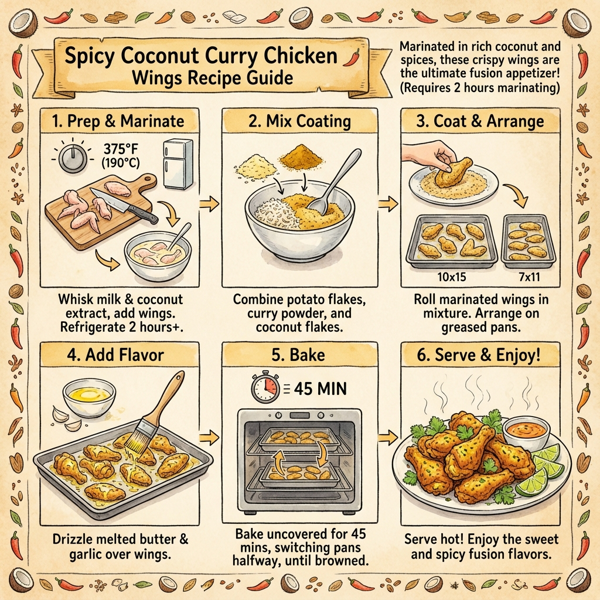 Spicy Coconut Curry Chicken Wings instructions