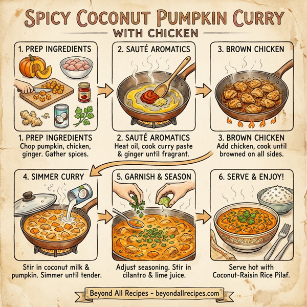Spicy Coconut Pumpkin Curry with Chicken instructions
