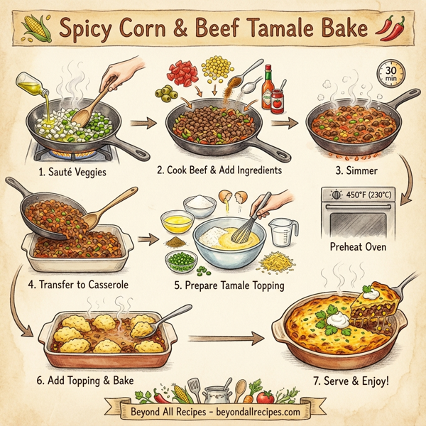 Spicy Corn & Beef Tamale Bake instructions