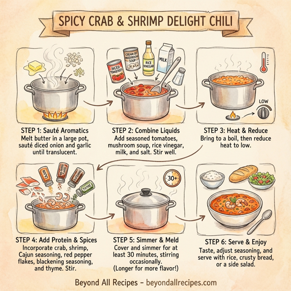 Spicy Crab & Shrimp Delight Chili instructions